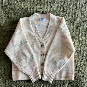 Old Navy Women's Cream Cardigan with Subtle Accents